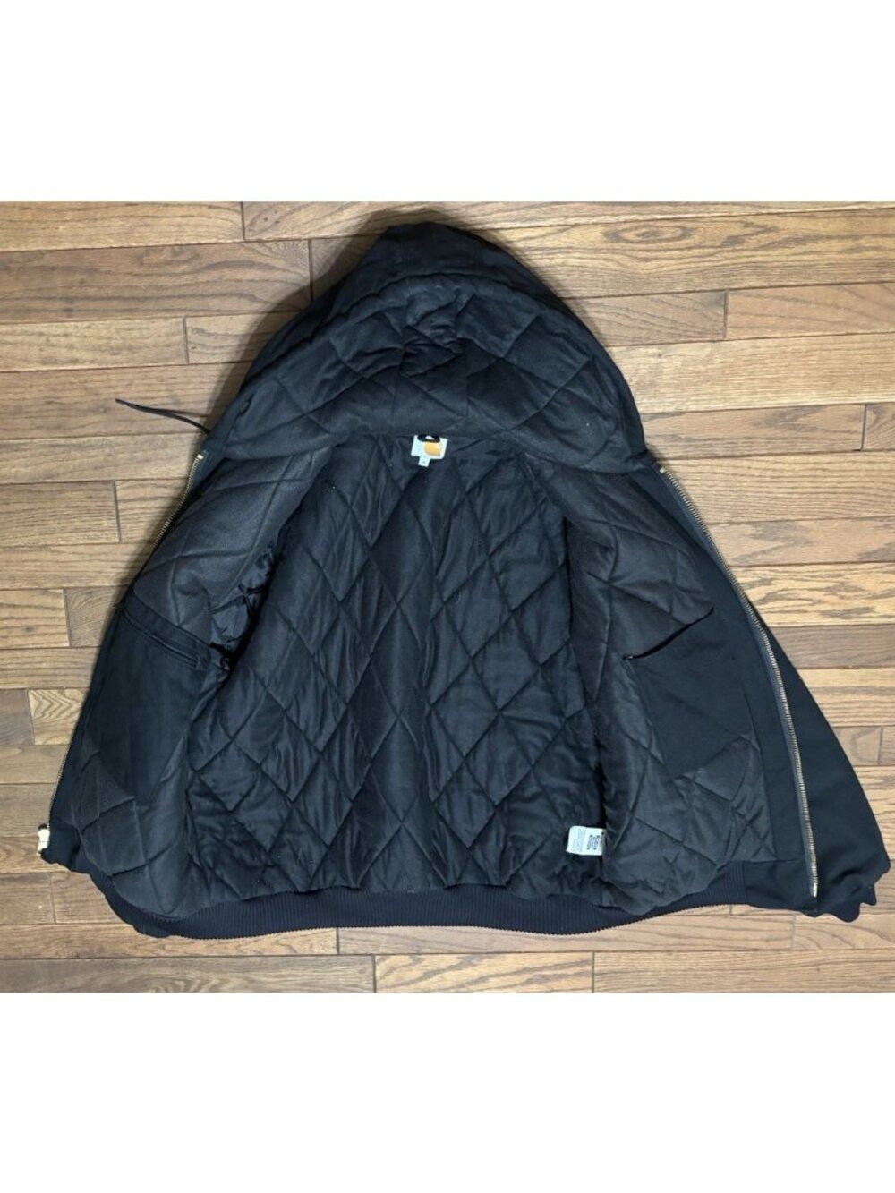 Carhartt Jacket Mens XL Black Iconic Firm Duck Active Canvas USA Made J140 BLK - Picture 6 of 9